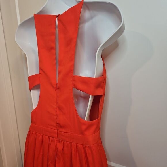 Sans Souci Orange CutOut Maxi Dress sz S - Picture 6 of 8